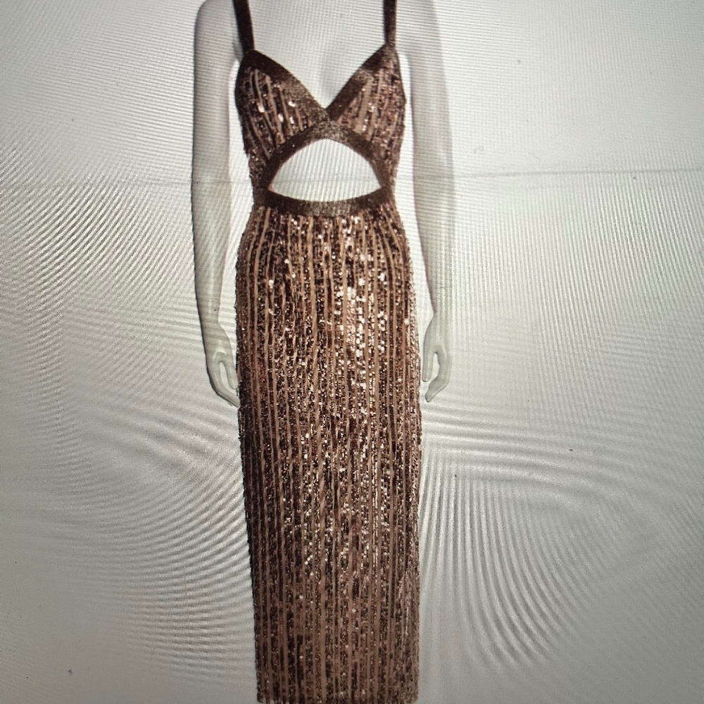 Mac Duggal V-Neck Long Dress w/tag
